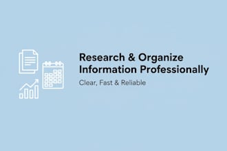 research and organize information for your business