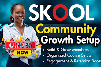 skool community growth skool setup service course setup membership onboarding