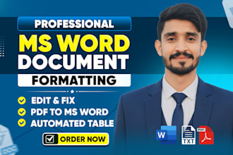 edit, type, format and design microsoft word documents