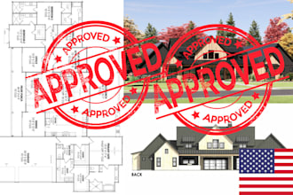 licensed architectural stamp pe stamp mep drawing for ca nj pa USA city permit
