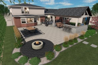 design front and backyard landscape in 12 hours