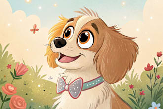 draw pet portrait with disney style