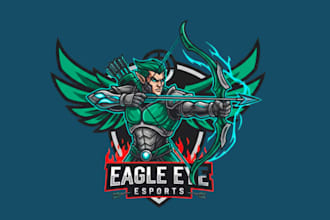 design modern style for archer e sport mascot logo with express delivery