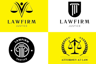 design modern law, law firm, lawyer, legal, attorney logo