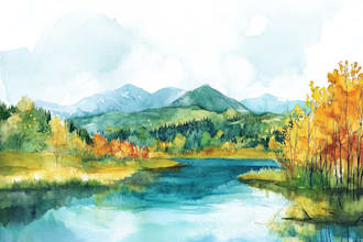 do watercolor wedding venue, house,