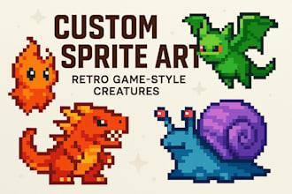create original pixel art sprites for your game or rpg