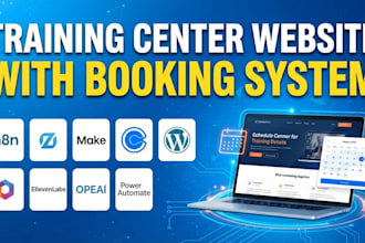build a professional driving school, training center website with booking system