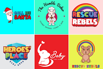 design cute and professional baby shop education childcare logo