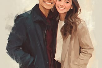 do couple portrait illustration