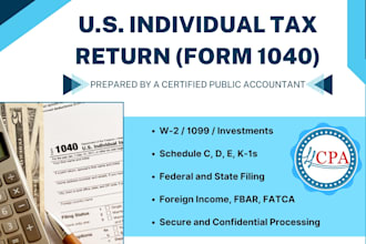 prepare and file your US individual tax return form 1040