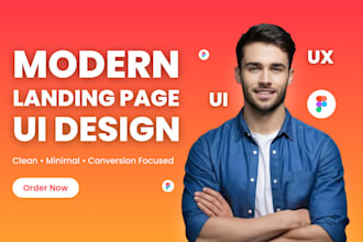 design a modern landing page UI for your website