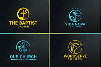 create a modern and stunning church logo that inspires faith