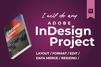 do any adobe indesign project