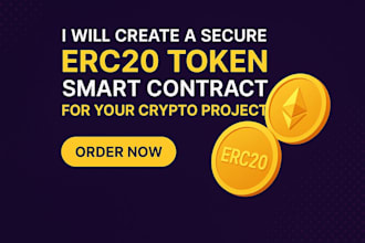 create a secure erc20 token smart contract for your crypto project