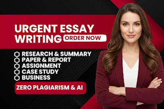 do essay writing, proposal, case report, research and summary