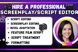format, edit, and polish your script to industry standard