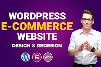 build wordpress ecommerce website using elementor and woocommerce