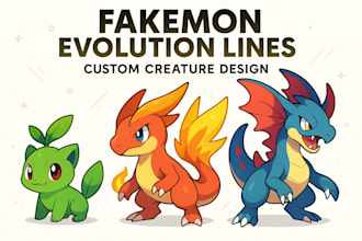 design unique character evolution lines and creature concepts for your game