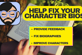 help design your character biographies