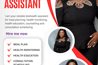 manage telehealth admin, meal plan and medical support