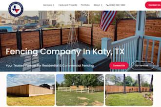 design fencing website roofing website construction website