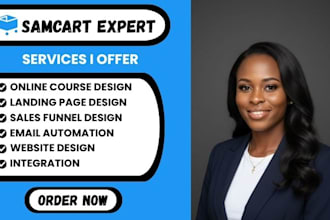 build a high converting samcart sales funnel and landing page