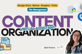 organize your digital content as your virtual assistant