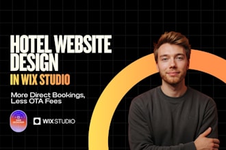 design or redesign wix studio website for hotels and vacation rentals