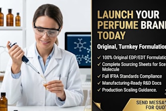 be your fragrance chemist for custom perfume formulation