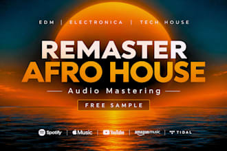 master or remaster house, tech house and edm tracks
