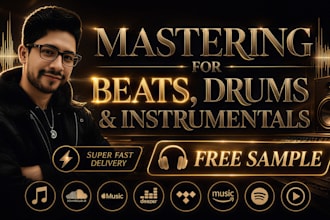 master your drums and instrumentals, mastering for beats