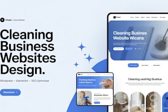 design and develop a modern cleaning business website in elementor