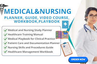 write medical ebook, nursing planner, mental health playbook, journal, workbook