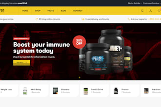 shopify fitness store home gym equipment supplement workout gear fitness website