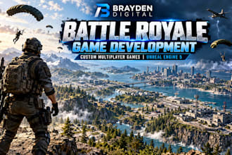develop a custom multiplayer battle royale game in unreal engine 5