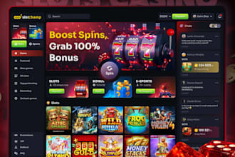do a crypto, cs2, rust website with custom games and slots
