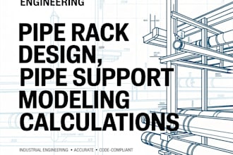 provide expert pipe rack design, pipe support modeling, structural calculation