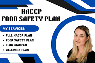do a full haccp plan, food safety plan, sops, ccps, and gmp