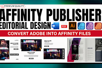 design ebook layouts, brochures magazines KDP interiors with affinity publisher