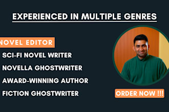 ghostwrite a professional novel in any genre