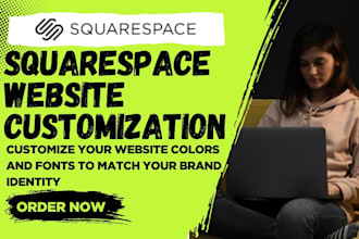 do customization of squarespace website colors and fonts to match your brands