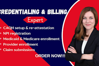 setup caqh, npi, medicaid, medicare, medical billing, claim submission, rcm