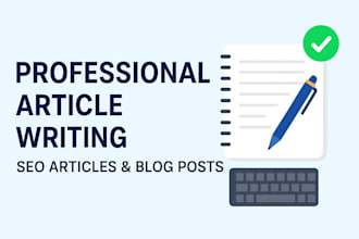 write high quality SEO articles and engaging blog posts