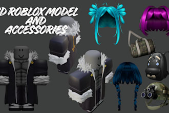 create custom roblox ugc accessories, outfits, 3d props and characters