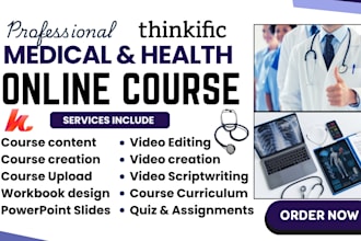 do online course creation course curriculum online course content medical course