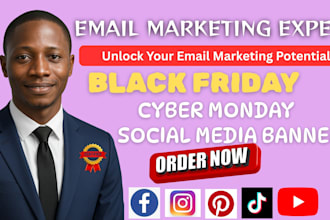 design black friday flyer cyber monday banner sale poster or social media post