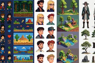 pixel art character sprite sheets and assets for indie games