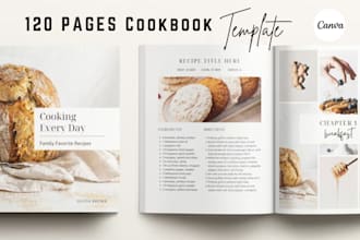 design cookbook recipe, food menu, ingredient menu, meal planner, recipe card