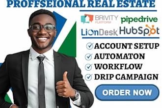 customize brivity brokers workflow pipedrive automation liondesk hubspot funnel