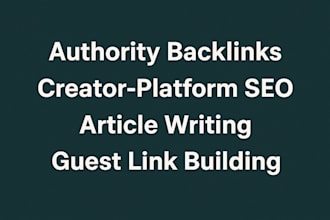 build authority backlinks, onlyfans SEO, articles writing, guest link building